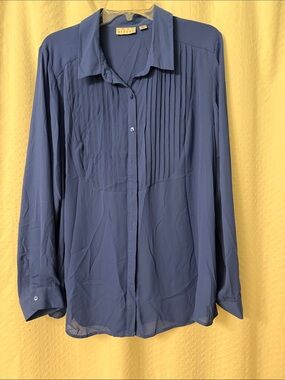 Joan Rivers Royal Blue Blouse Top
